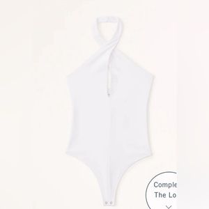 NWT🤍Abercrombie Double-Layered Seamless Fabric Halter Cutout Bodysuit